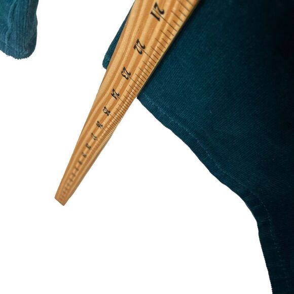 Anthropologie Pilcro Yaya Velvet Flare Pants Turquoise Women’s Size XS Pull-On - Picture 14 of 14